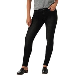 NWT Lee Womens Slim Fit Skinny Leg Midrise Jean  14 Medium Black